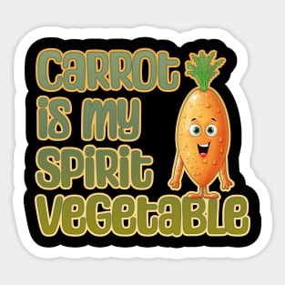 Carrot is my Spirit Vegetable Sticker